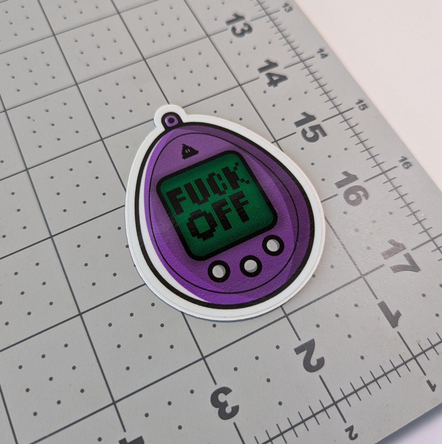"F-OFF Tamagotchi" Sticker