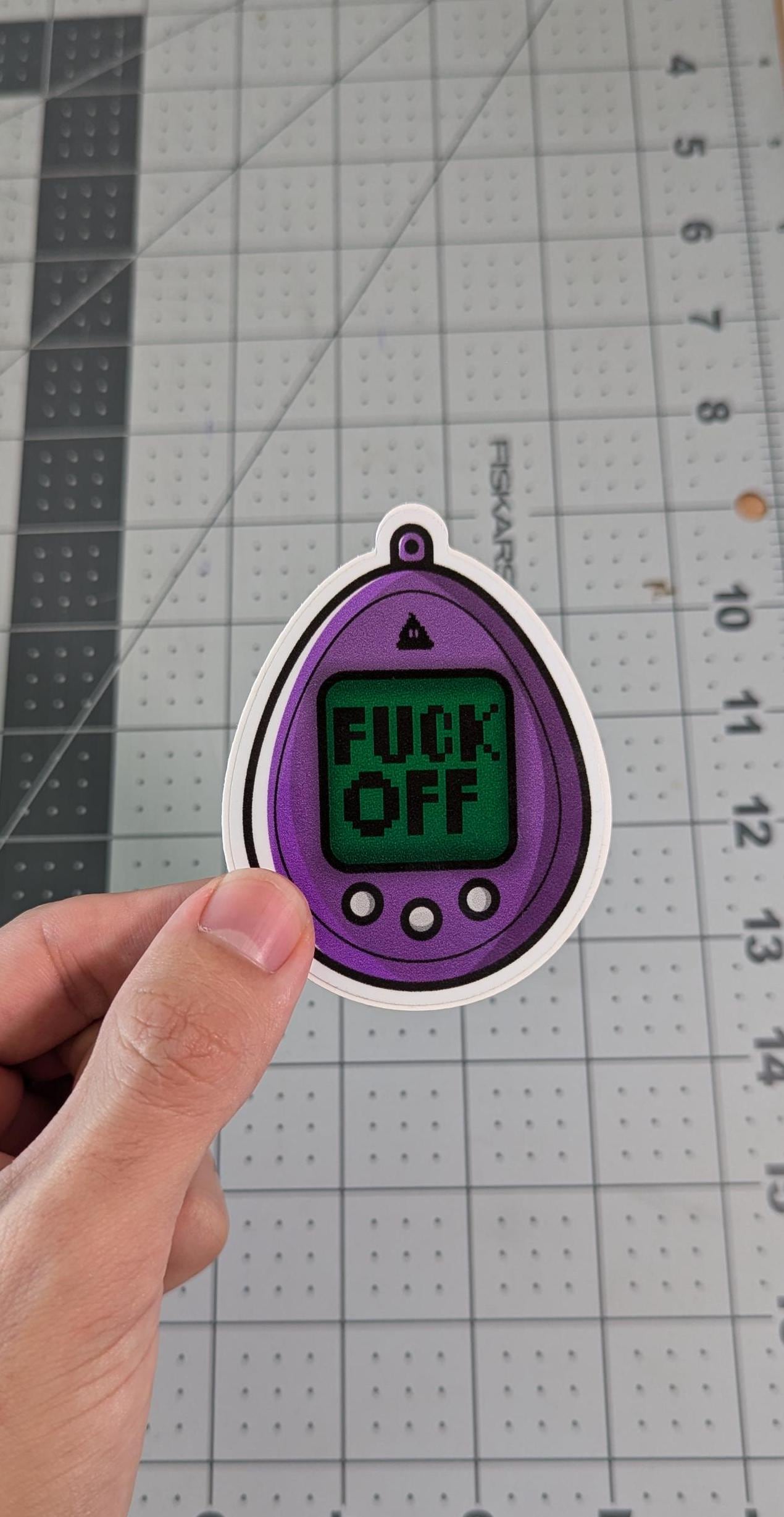 "F-OFF Tamagotchi" Sticker
