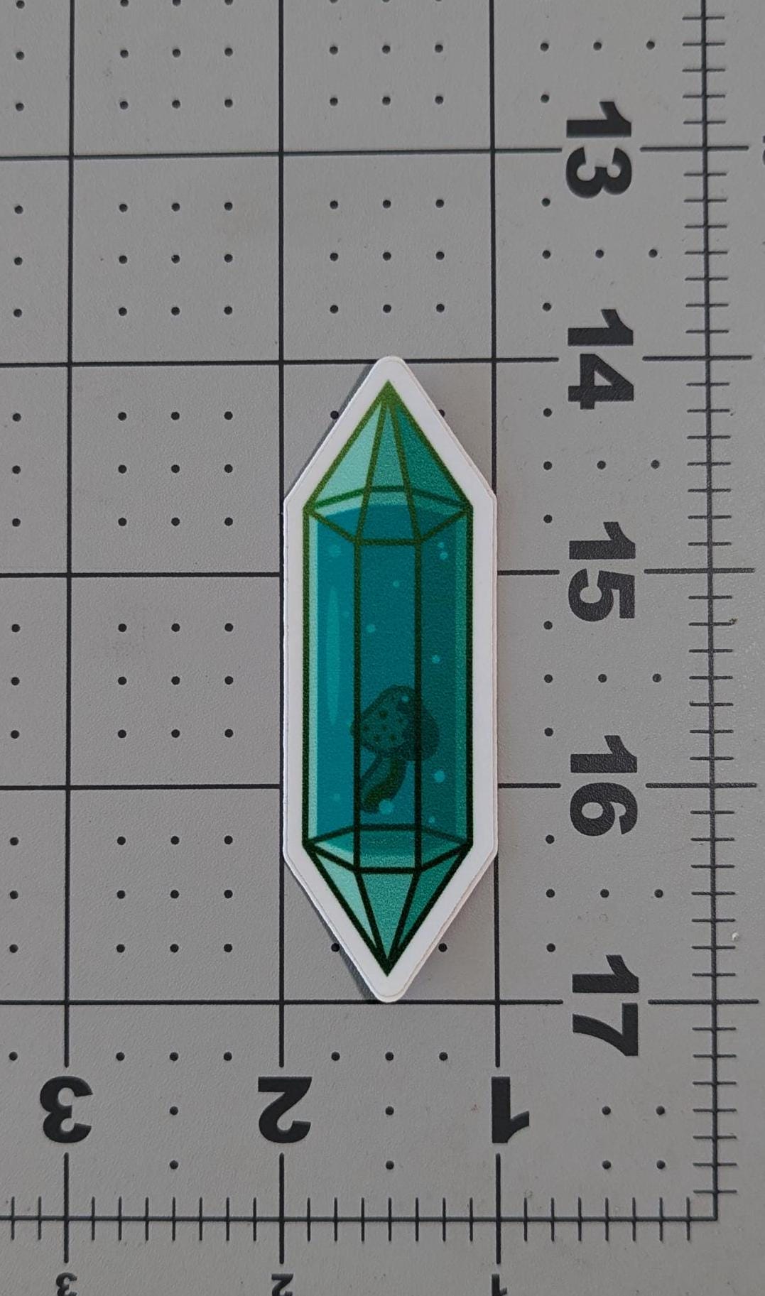 Pegatina "Cristal de hongo verde"