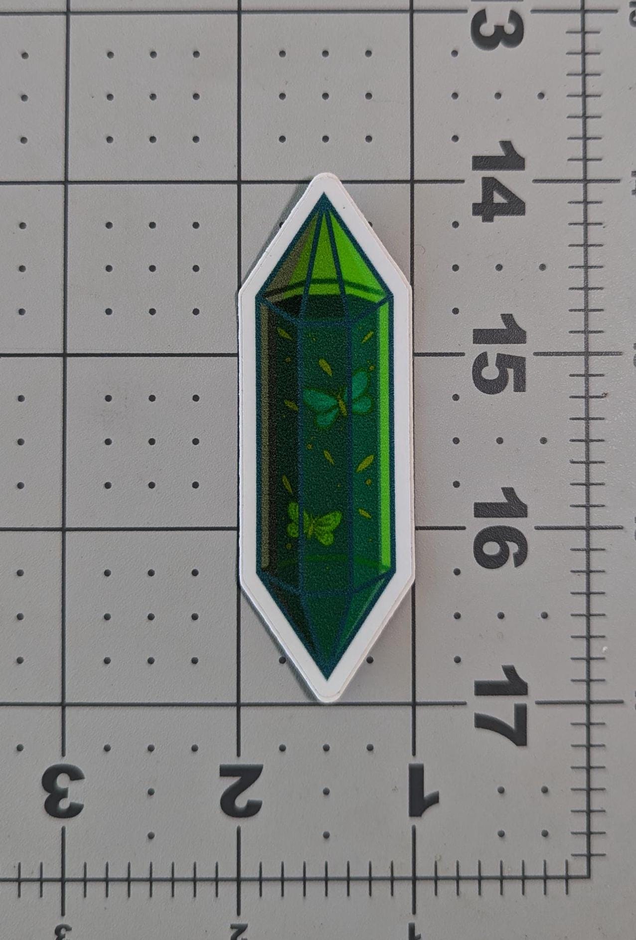 "Green Butterflies Crystal" Sticker