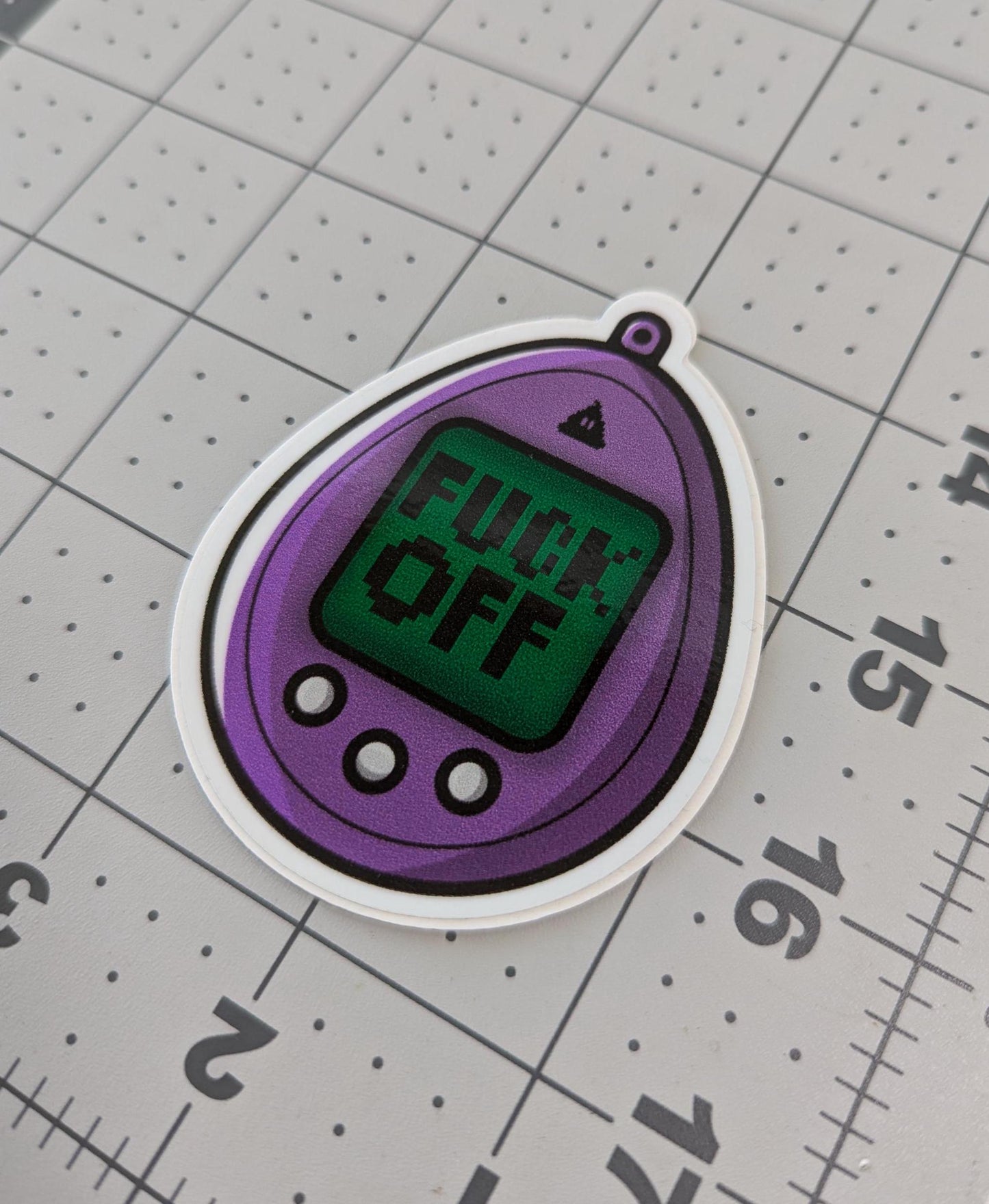 "F-OFF Tamagotchi" Sticker