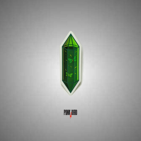 "Green Butterflies Crystal" Sticker
