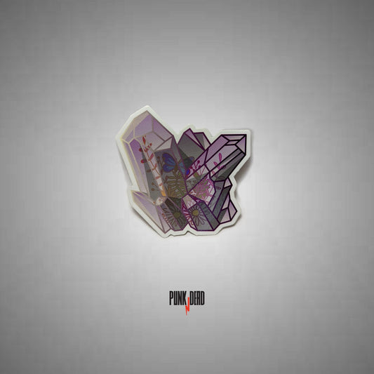 "Floral butterflies Crystal" Sticker