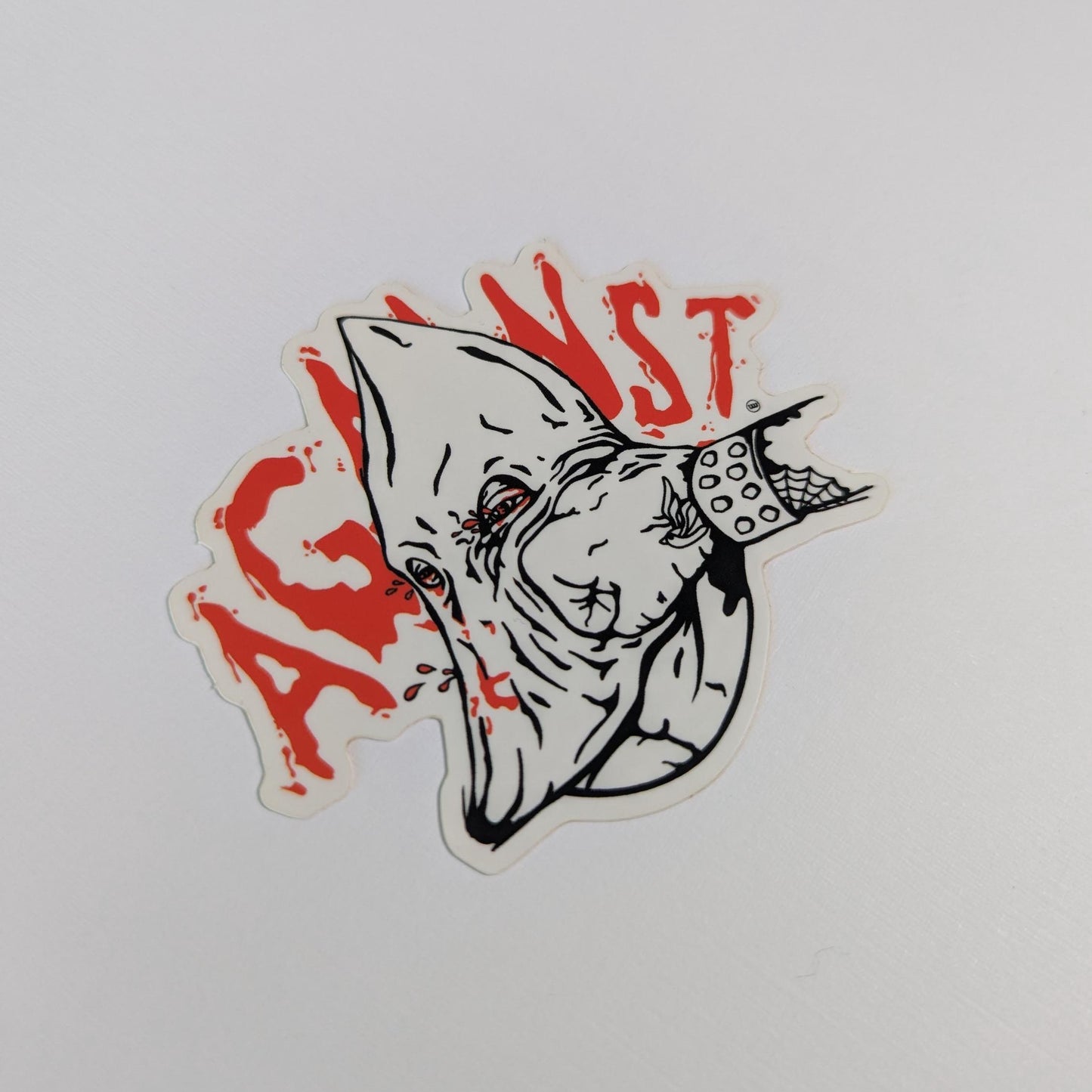 "Against" Sticker