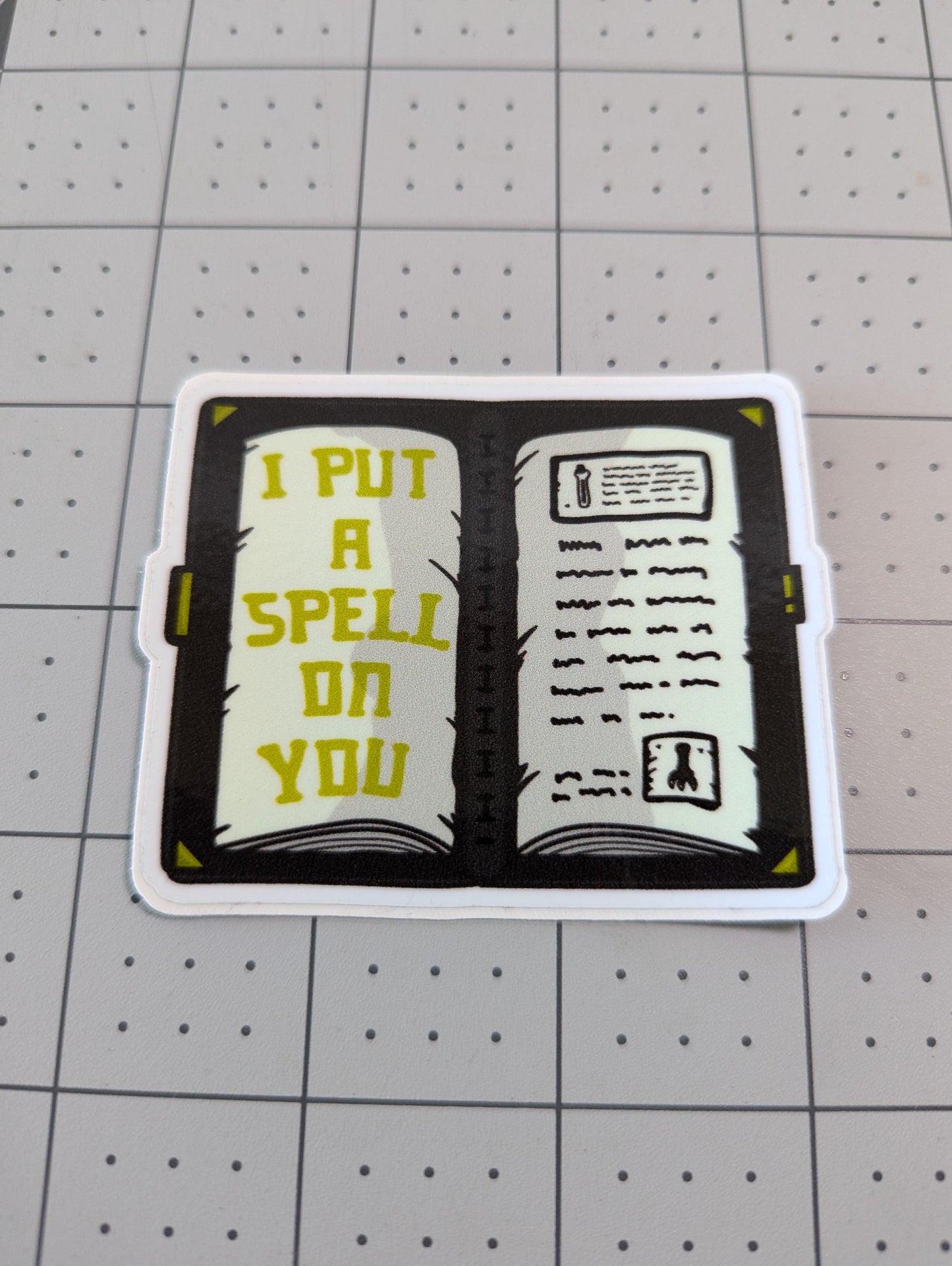 "Grimoire Spell Book" Sticker