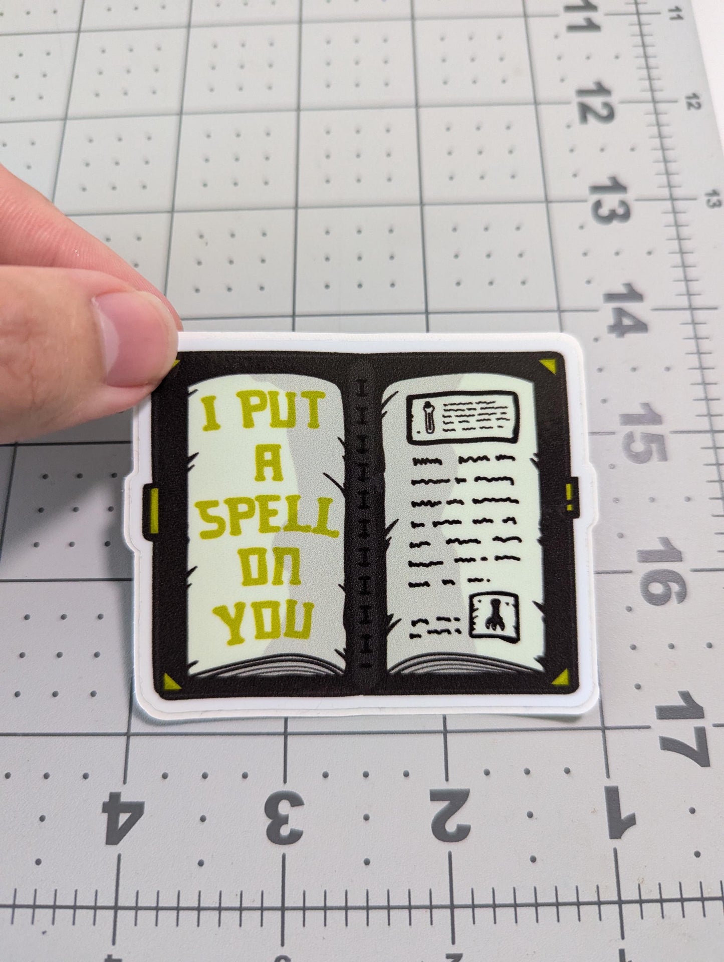 "Grimoire Spell Book" Sticker