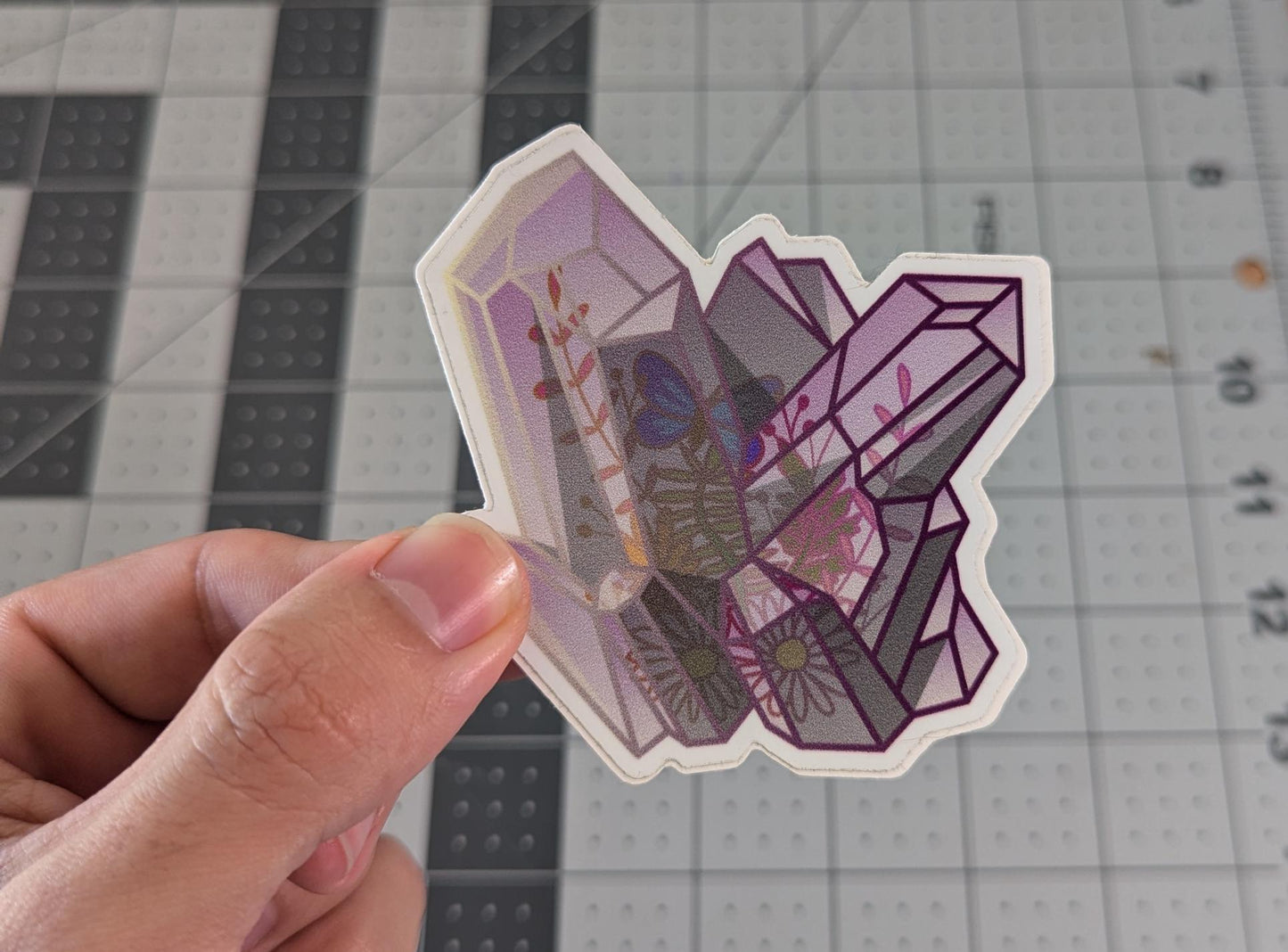 "Floral butterflies Crystal" Sticker
